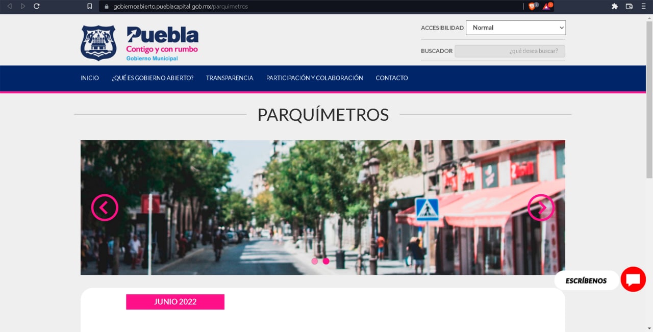 A través de internet ayuntamiento de Puebla informará ingresos económicos por parquímetros