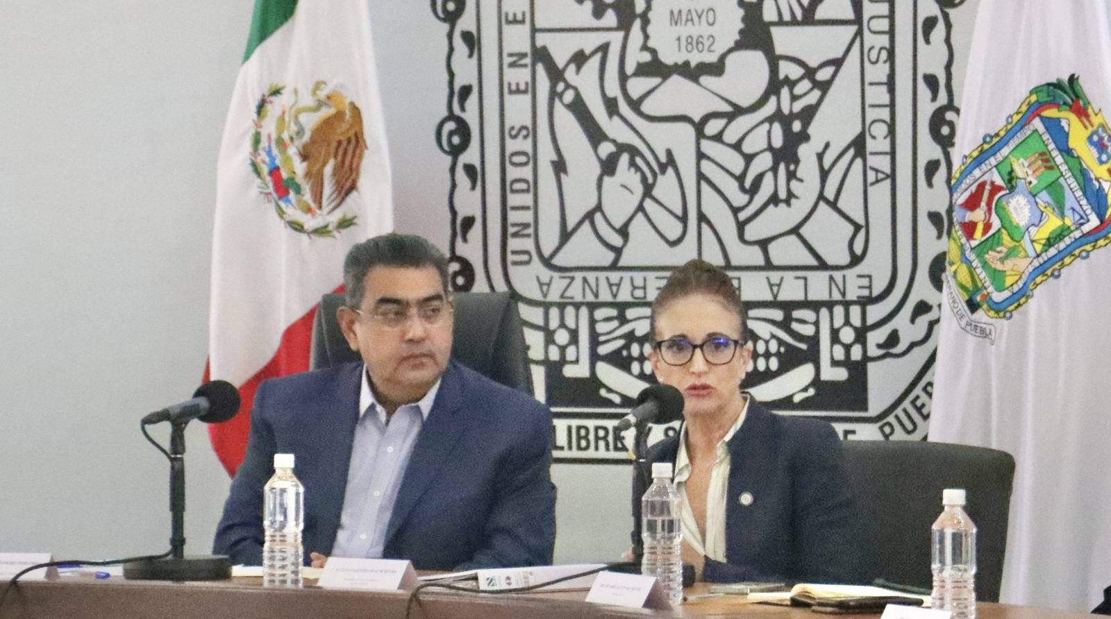 Sergio Salomón se reúne con líderes del PAN y PSI