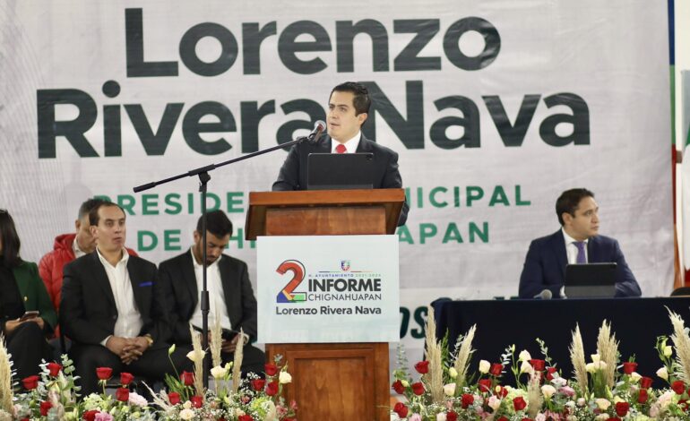 En informe de labores, Lorenzo Rivera destaca inversiones y vocación turística de Chignahuapan