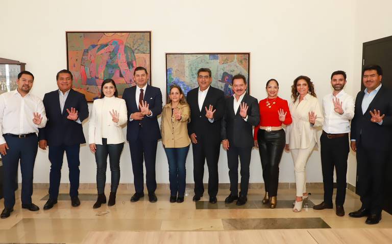 Sergio Salomón reúne a Armenta y ex aspirantes de Morena a la gubernatura de 2024