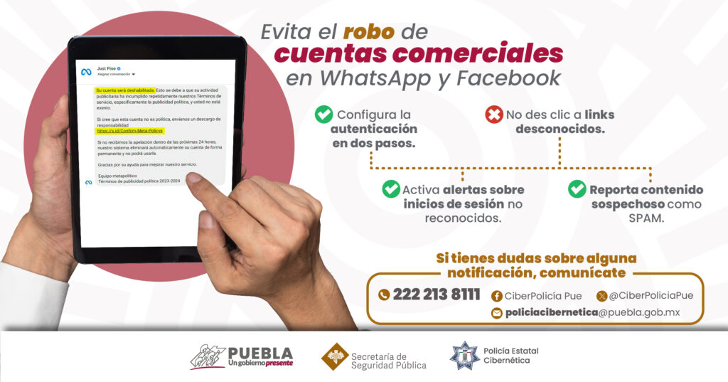 Durante 2023, la Policía Cibernética atendió mil 565 casos relacionados con el robo de cuentas en redes sociales, y reportó 3 mil 064 para su eliminación