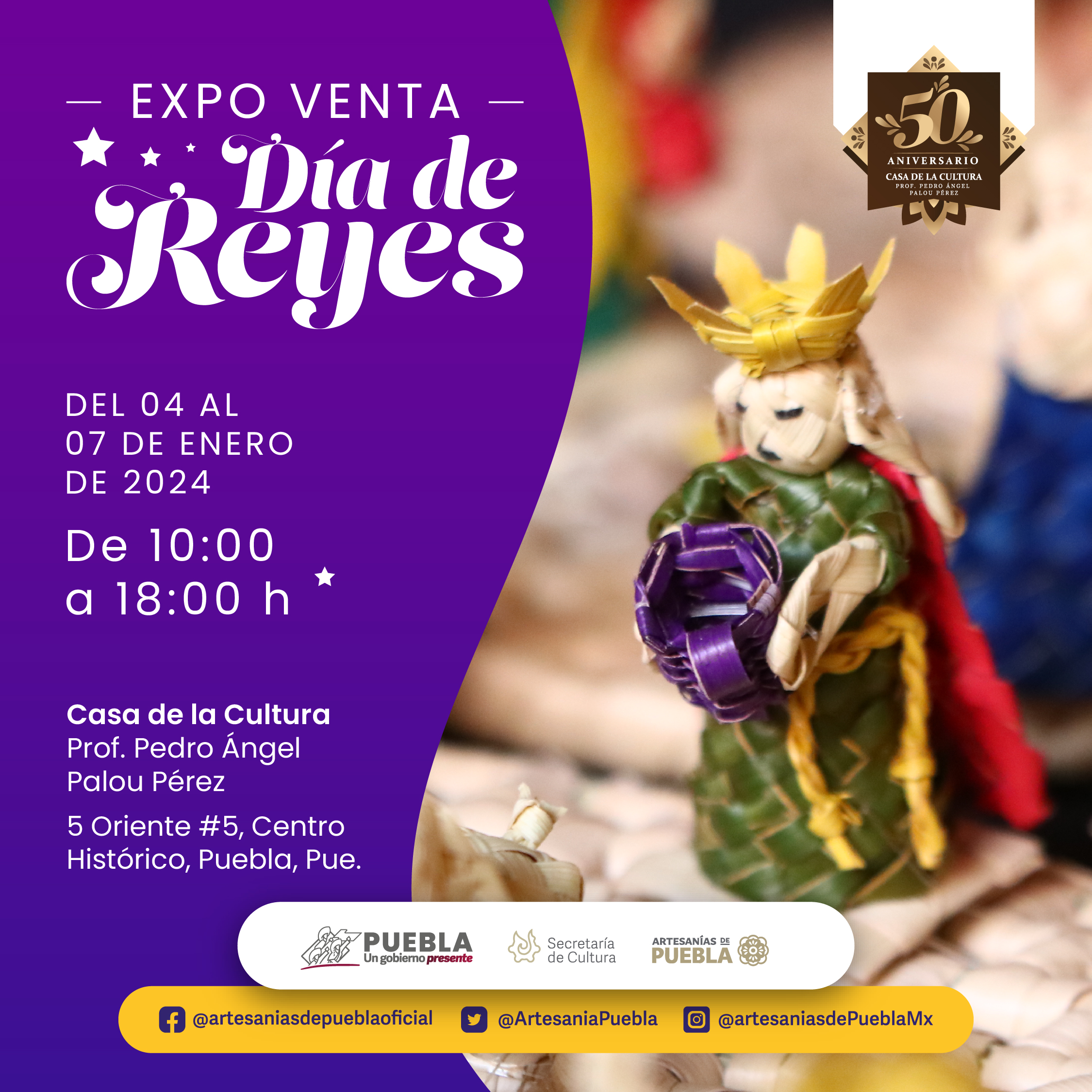 Realizará gobierno estatal actividades por Día de Reyes en la Casa de la Cultura