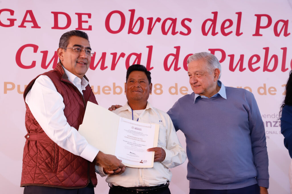 El presidente de México garantizó que continuará el trabajo conjunto para culminar con la rehabilitación de inmuebles.