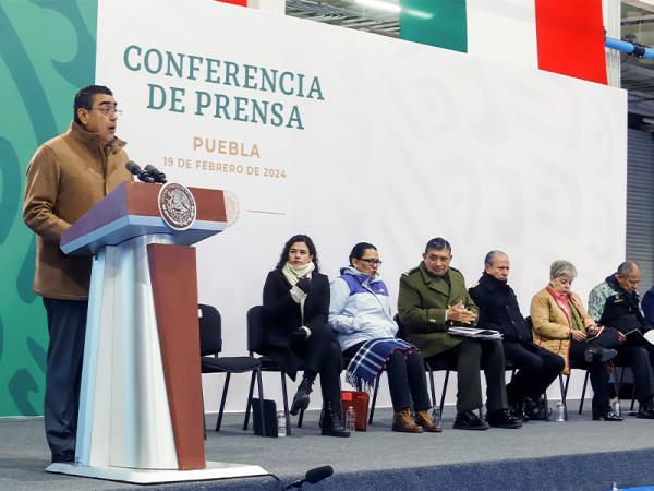 El gobernador participó en la rueda de prensa mañanera que el presidente Andrés Manuel López Obrador ofreció desde Puebla