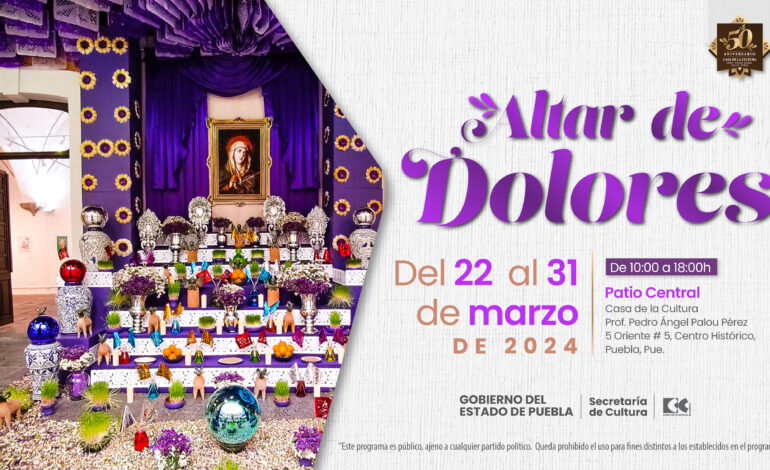Abrirá “Altar de Dolores” en Casa de la Cultura