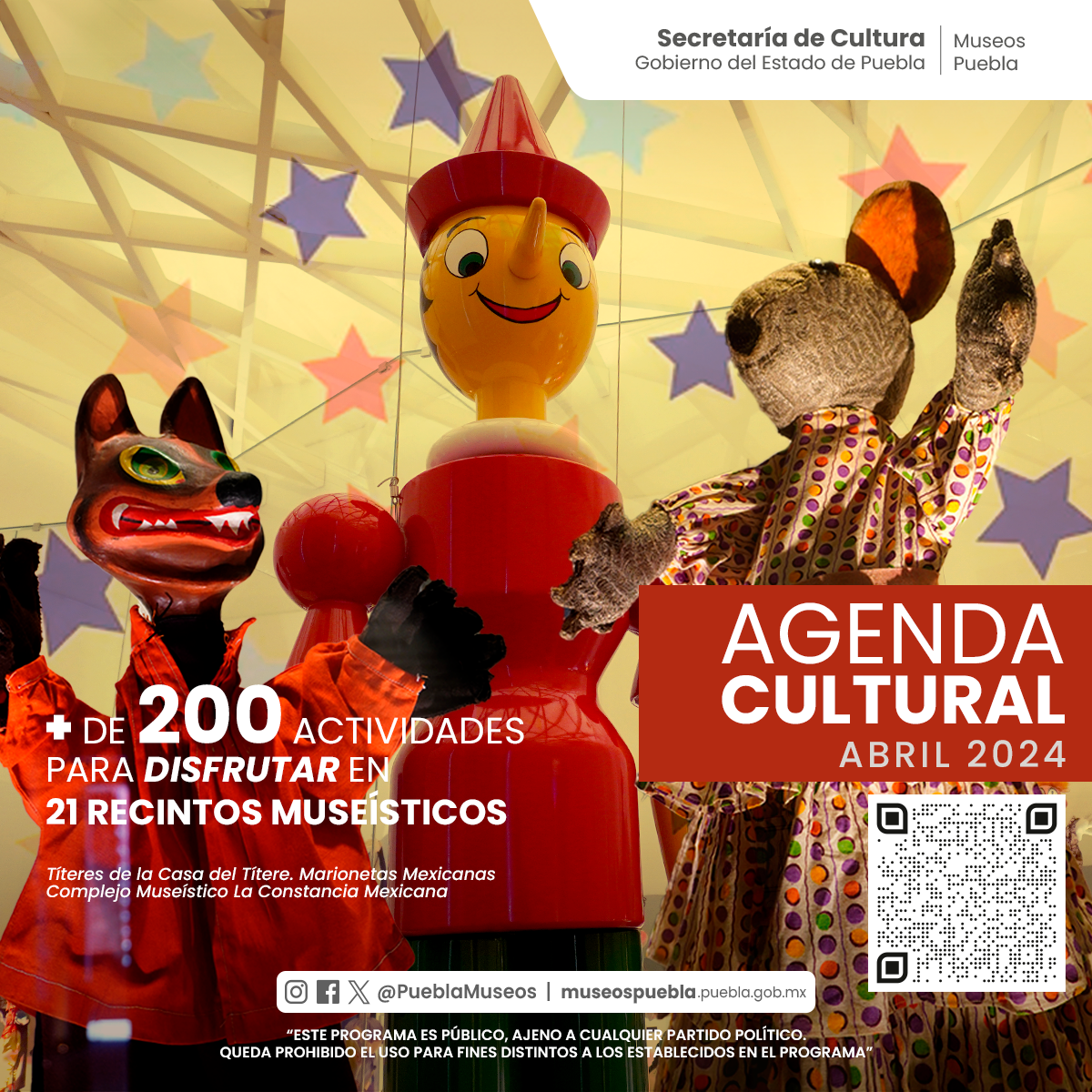 Lista, agenda cultural de abril de museos estatales
