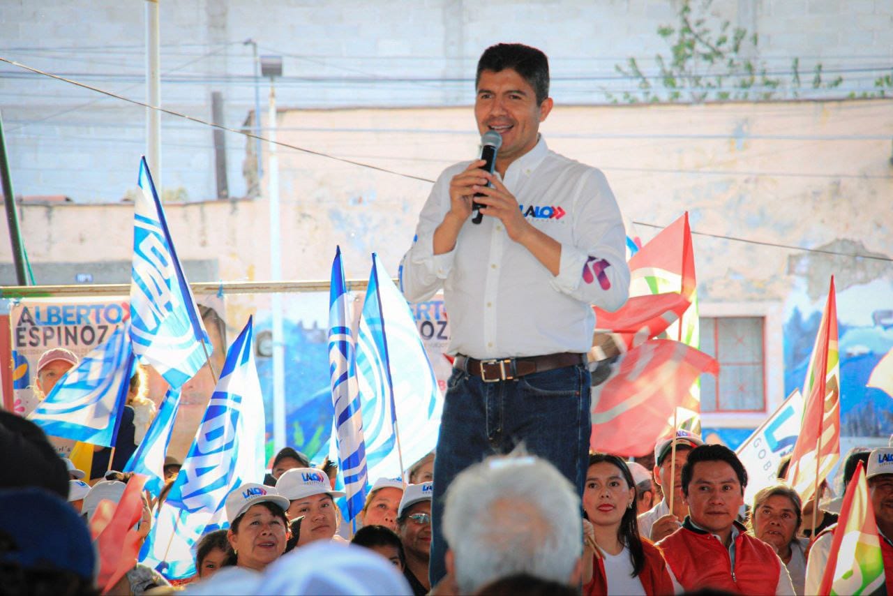 En Huejotzingo Lalo Rivera dice que llegará el cambio al Rumbo Seguro