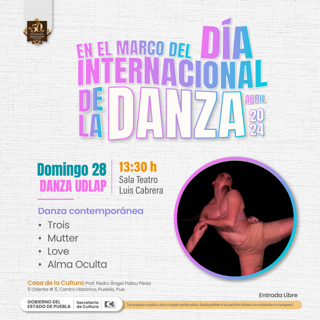 Habrá cuatro presentaciones los días 27, 28 y 30 de abril; todos los espectáculos serán de entrada libre para el público