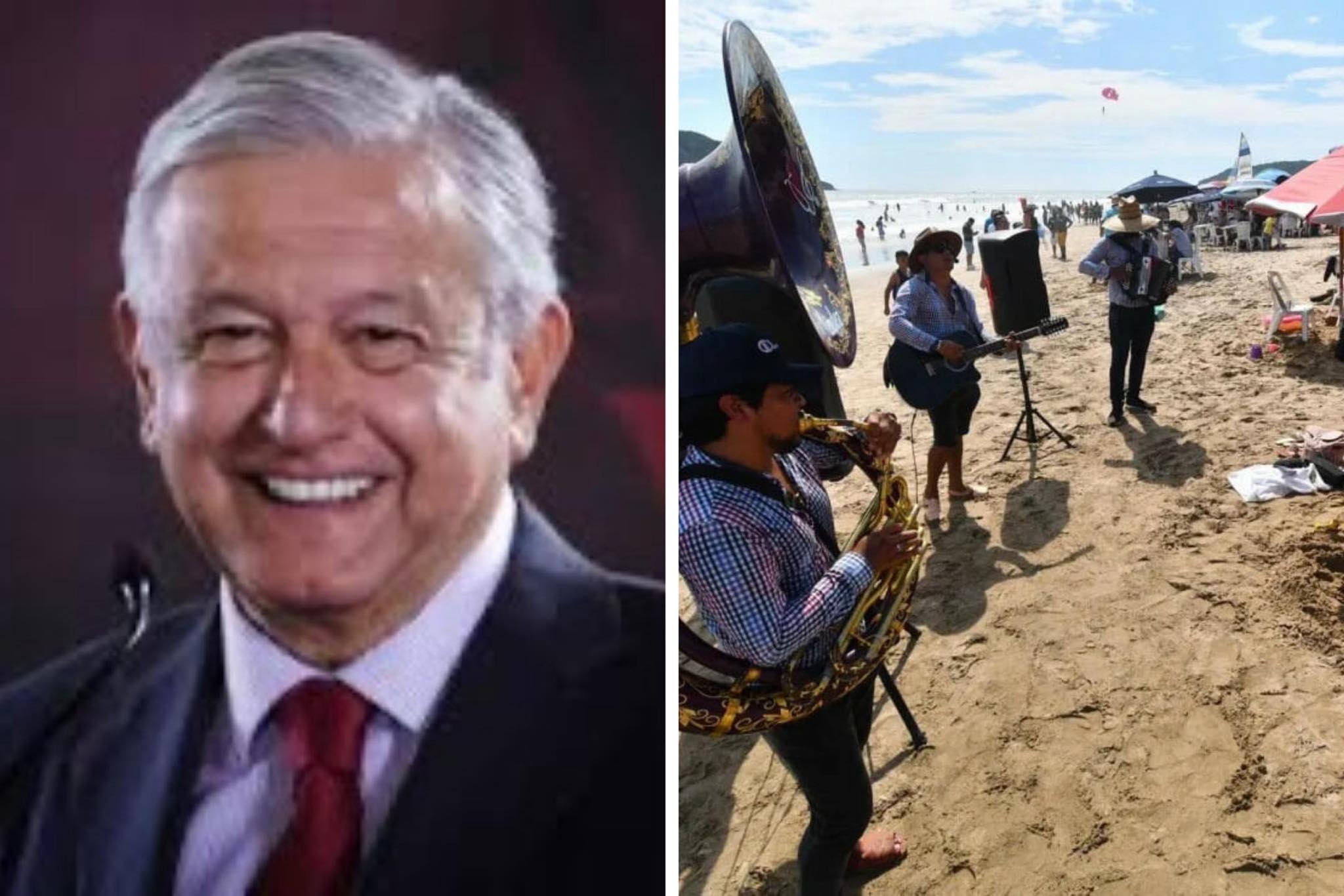 AMLO sobre propuesta fallida de prohibir bandas en playas de Mazatlán: “De eso viven, es una tradición”