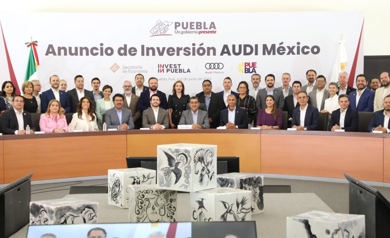 Anuncian Gobierno de Puebla y Audi inversión por más de mil millones de euros en electromovilidad