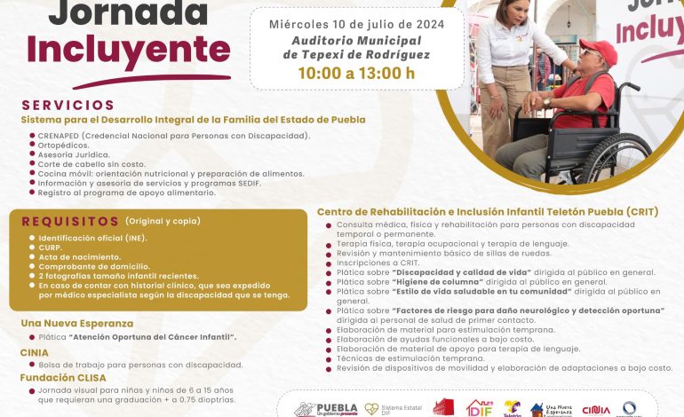 Alista SEDIF Jornada Incluyente en Tepexi de Rodríguez