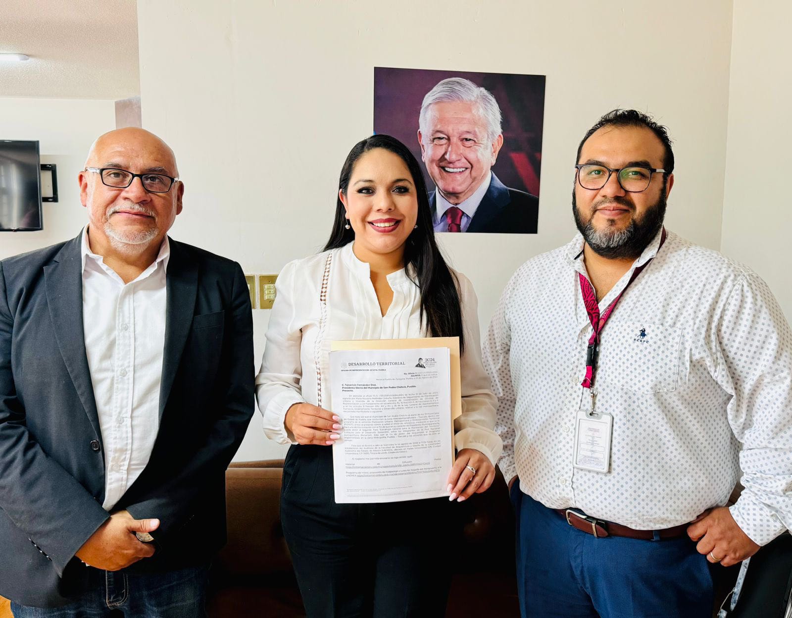 Tonantzin Fernández se acerca con Sedatu para comenzar la gestión de obras en San Cholula