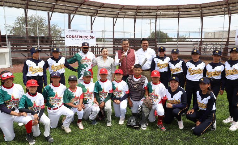 Con entrega de campo de béisbol, gobierno de Sergio Salomón impulsa la recreación ciudadana
