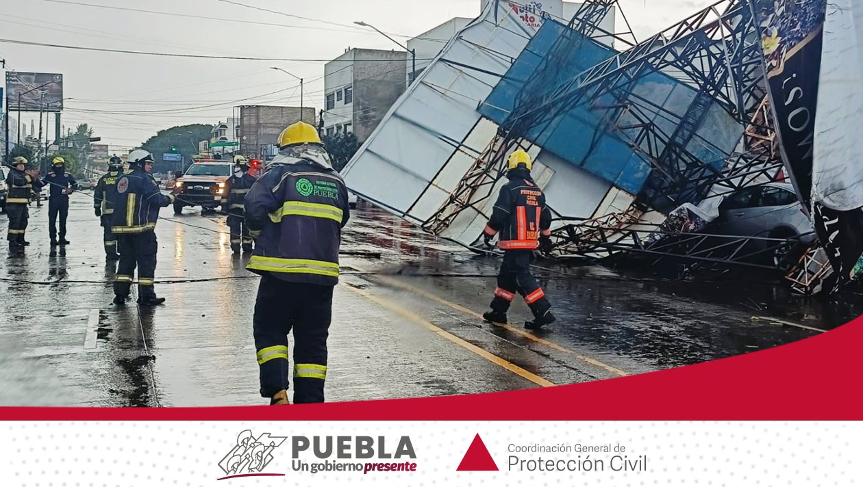 Lluvia ocasiona afectaciones en la capital, San Andrés y Santa Clara Ocoyucan: Protección Civil