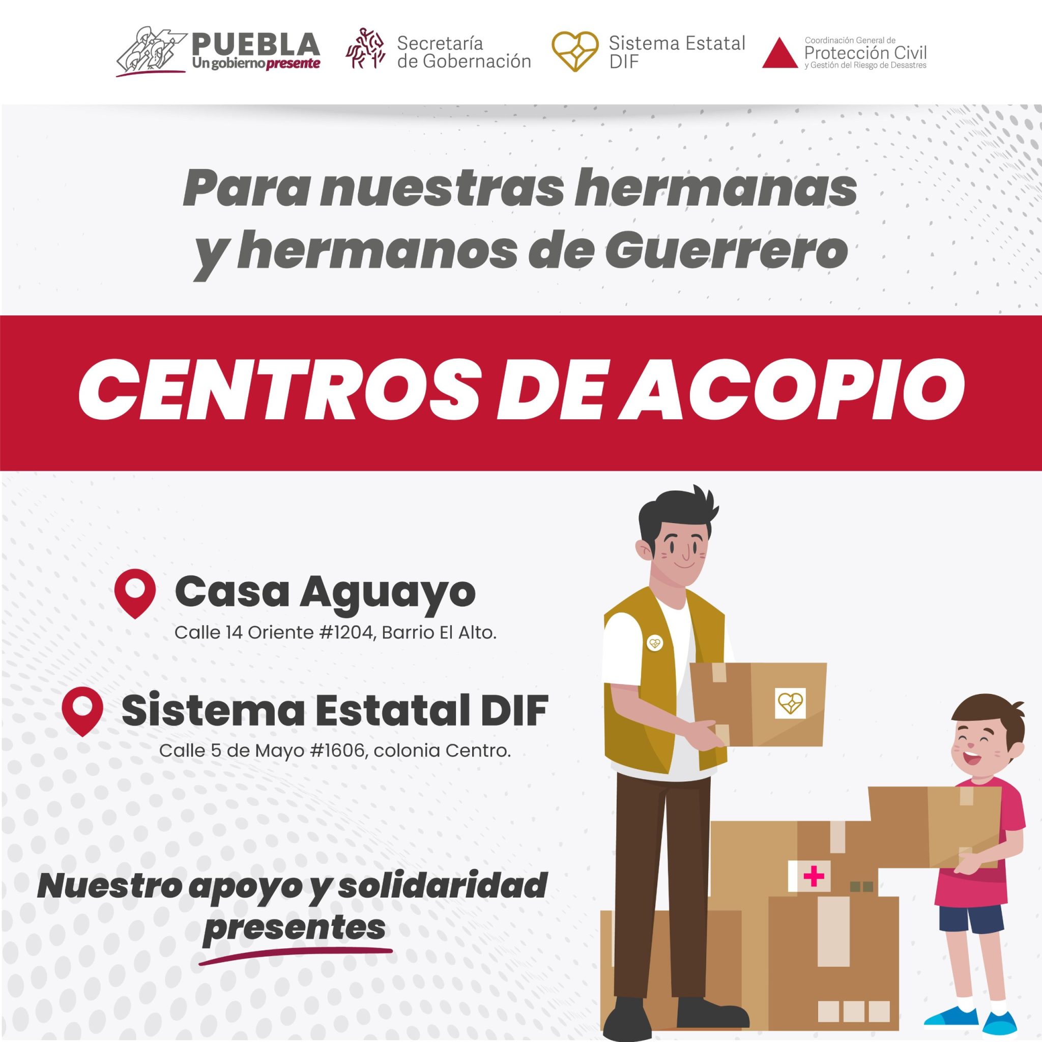 Huracán John deja damnificados, Puebla se solidariza con Guerrero
