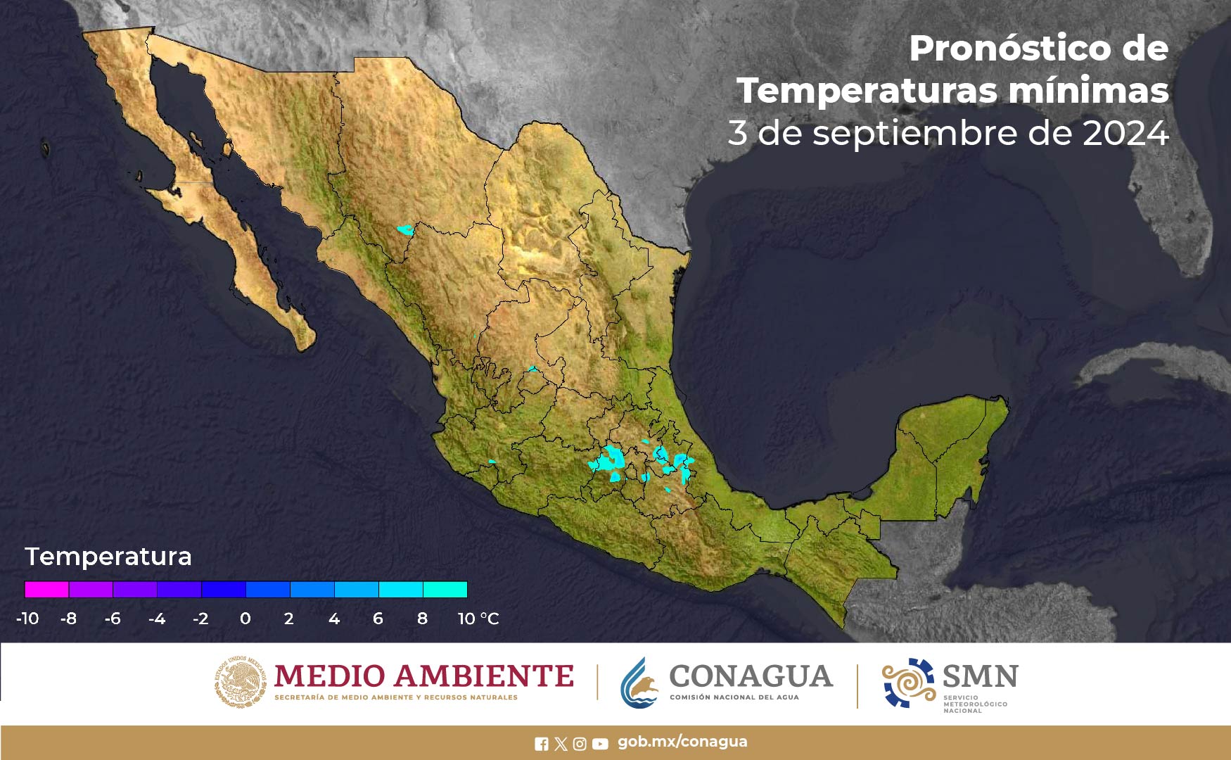 Llega a México el primer frente frío del año junto con lluvias intensas y rachas de viento