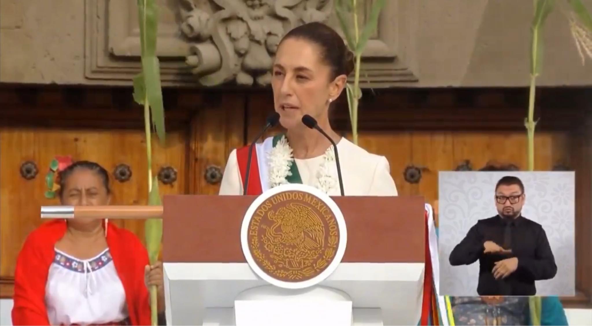 Desde el Zócalo capitalino Sheinbaum dió su primer discurso