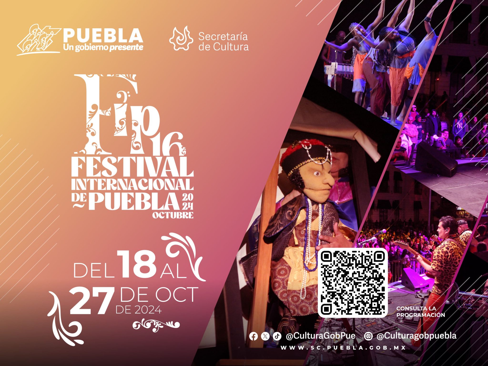 Presenta Cultura “Festival Internacional de Puebla”; con más de 75 actividades gratuitas