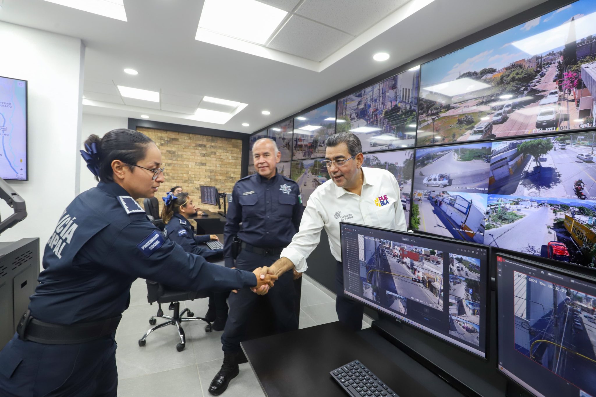 Puebla, con el sistema de videovigilancia más amplio de su historia: Sergio Salomón