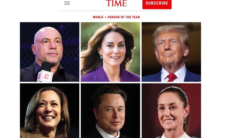 Time nomina a Sheinbaum, Musk, Zuckerberg, Trump, Harris y Netanyahu a persona del año 2024