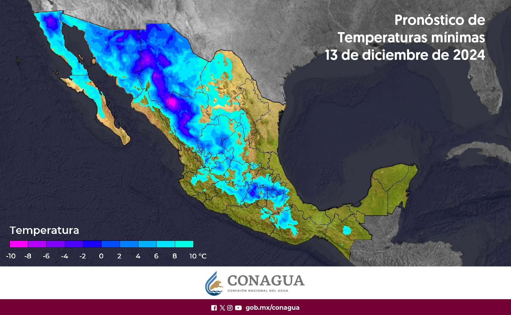 Frente frío 14 y aire polar azotarán a México con lluvias y temperaturas de -10 grados