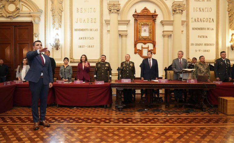 Designa Cabildo de Puebla al coronel Félix Pallares Miranda como titular de la SSC
