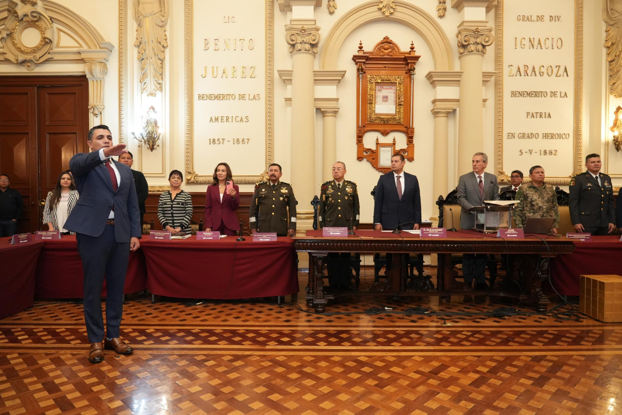 Designa Cabildo de Puebla al coronel Félix Pallares Miranda como titular de la SSC