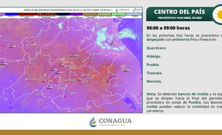 Nuevo frente frío llega en Semana Santa; se prevén heladas entre lunes y jueves