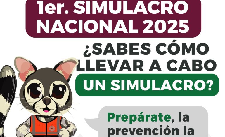 Ciudad de Puebla se suma al Primer Simulacro Nacional 2025 para fortalecer la prevención