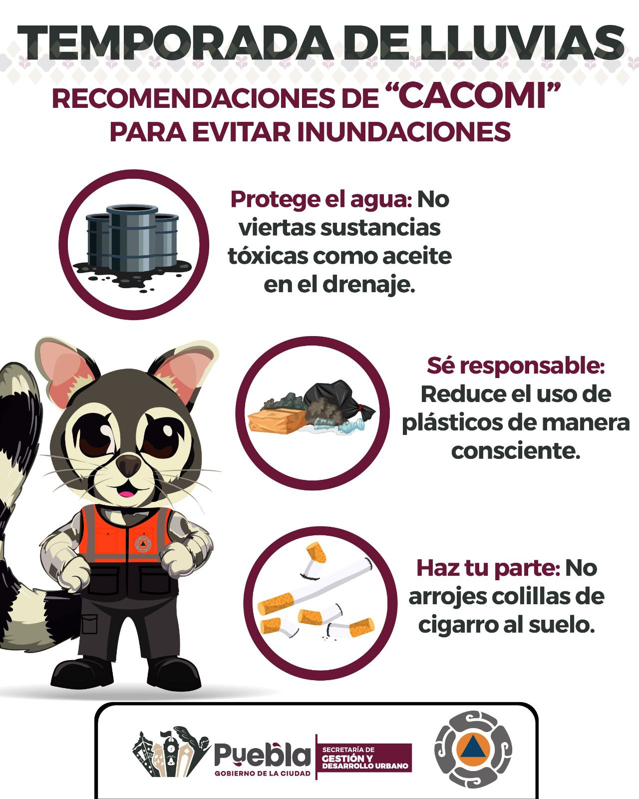 Gobierno de la Ciudad emite recomendaciones ante lluvias para prevenir inundaciones