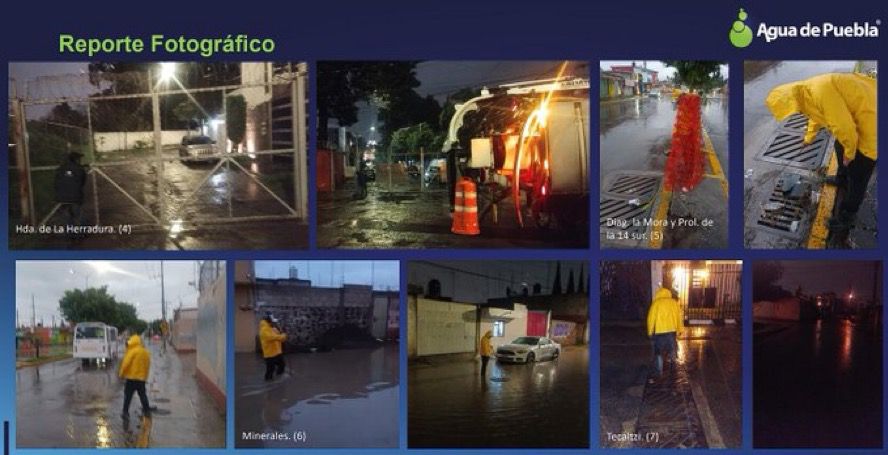 Agua de Puebla atiende contingencias por lluvias intensas en Puebla