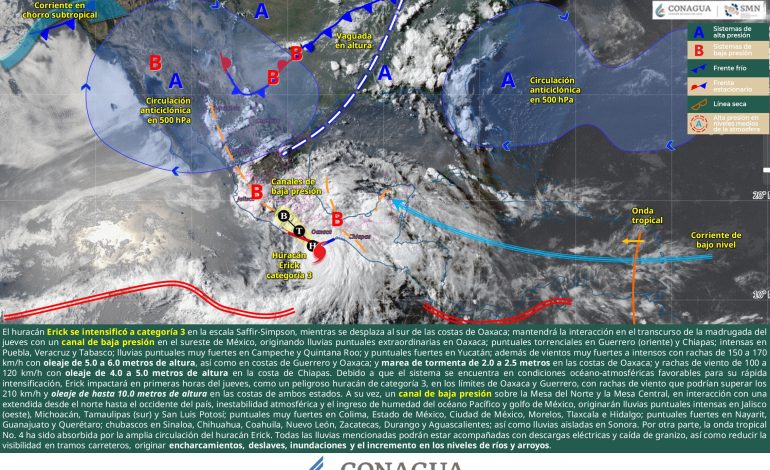 Suspenden clases en Sierra Norte y Valle Serdán por tormenta “Erick”