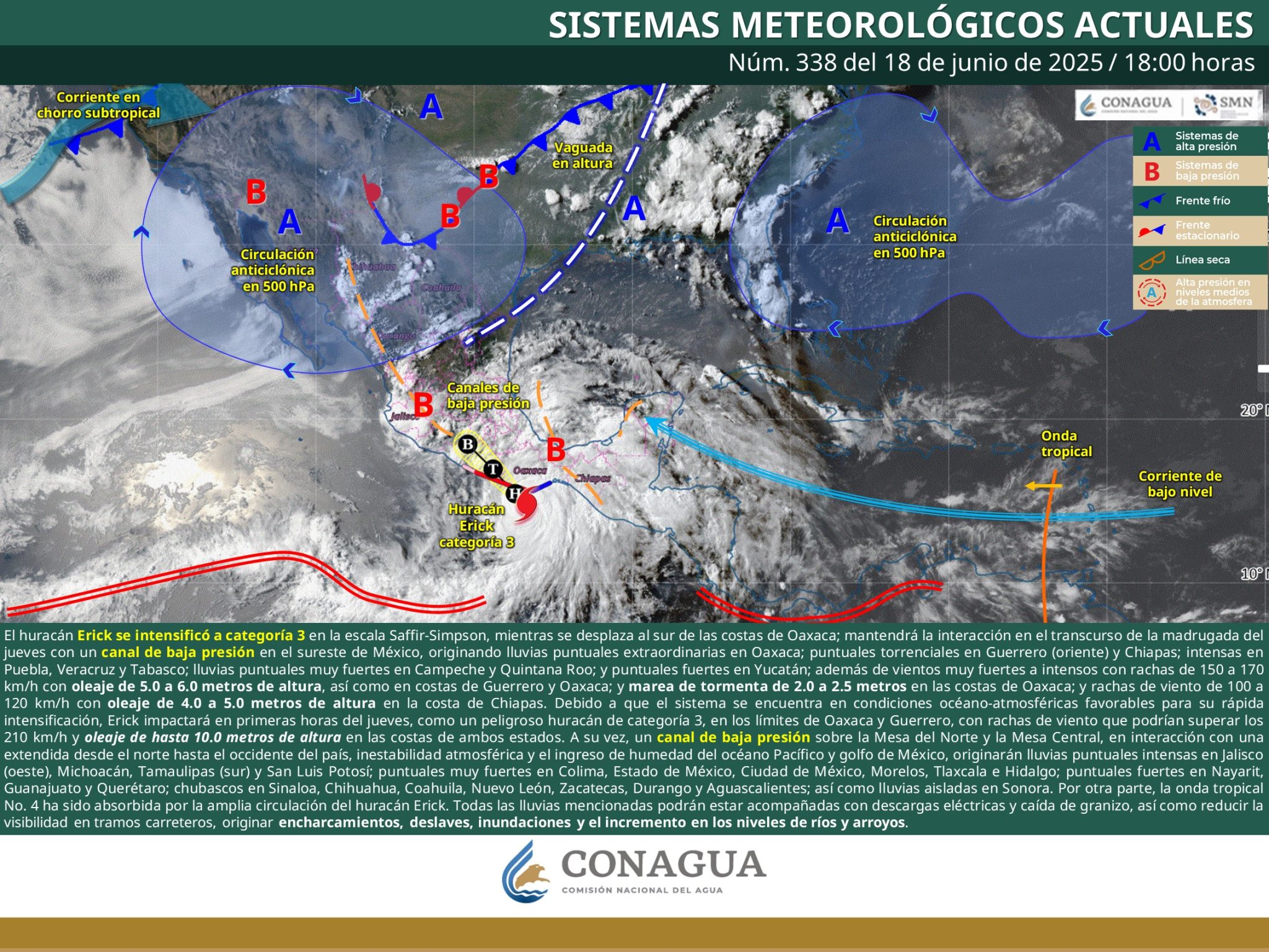 Suspenden clases en Sierra Norte y Valle Serdán por tormenta “Erick”