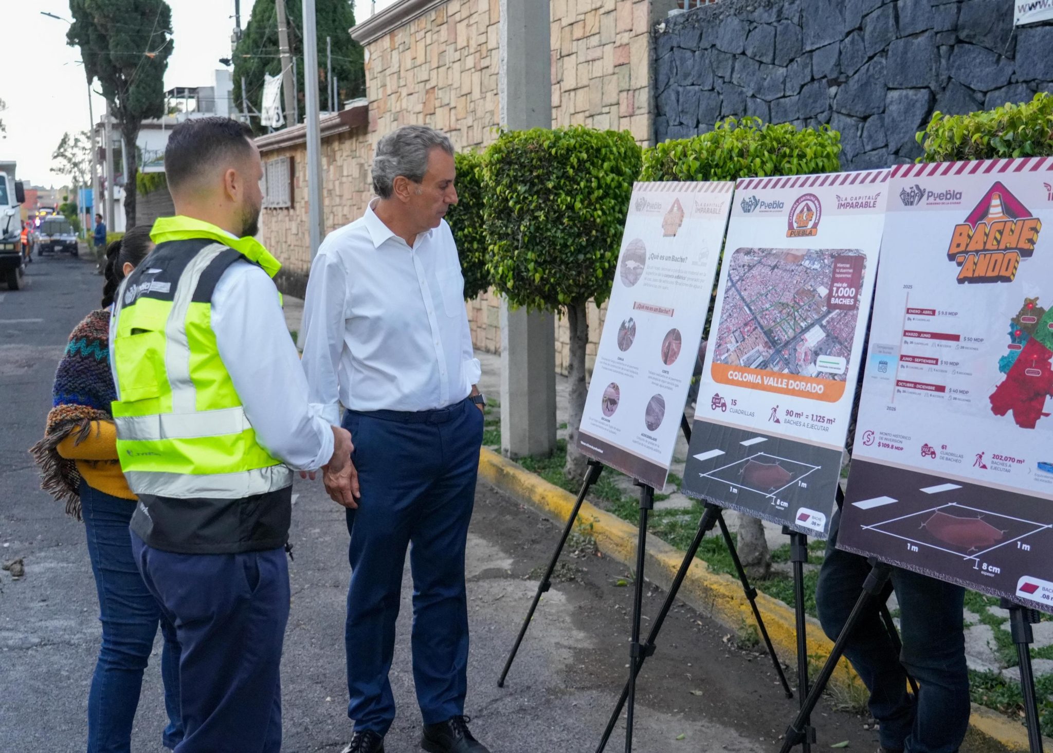Puebla capital refuerza estrategia de bacheo con inversión histórica de 110 mdp