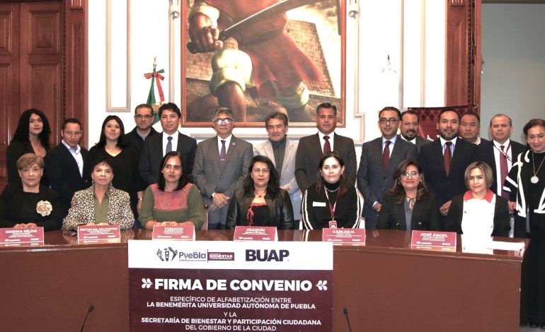 Gobierno de Puebla capital y BUAP unen fuerzas para alfabetizar en zonas con rezago