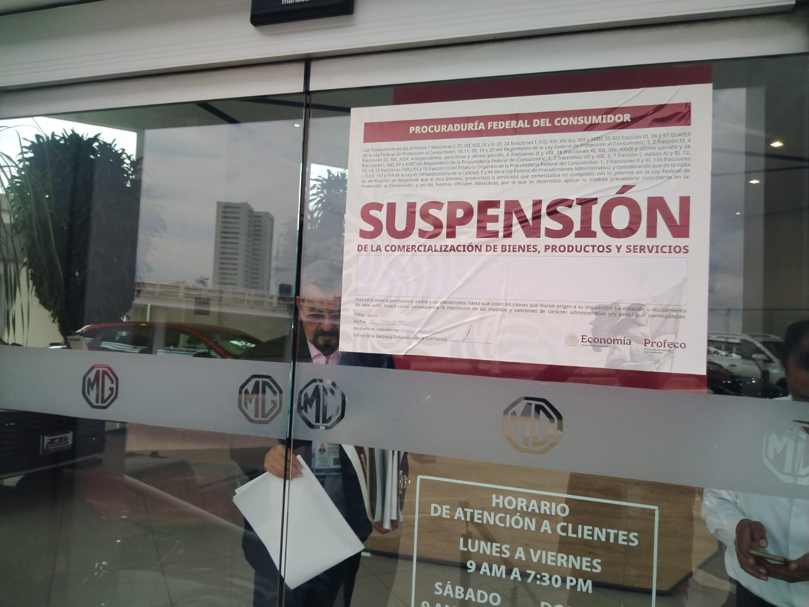 Profeco suspende operaciones de concesionaria MG Angelópolis por irregularidades