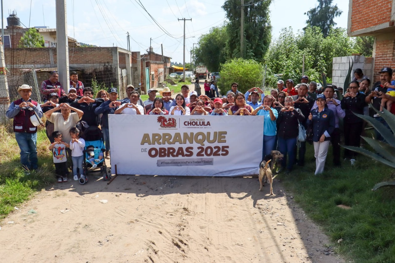San Pedro Cholula atiende demandas históricas con nuevas obras de pavimentación
