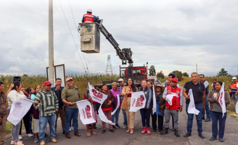Tonantzin Fernández enciende la transformación: inicia la rehabilitación del alumbrado público en San Pedro Cholula