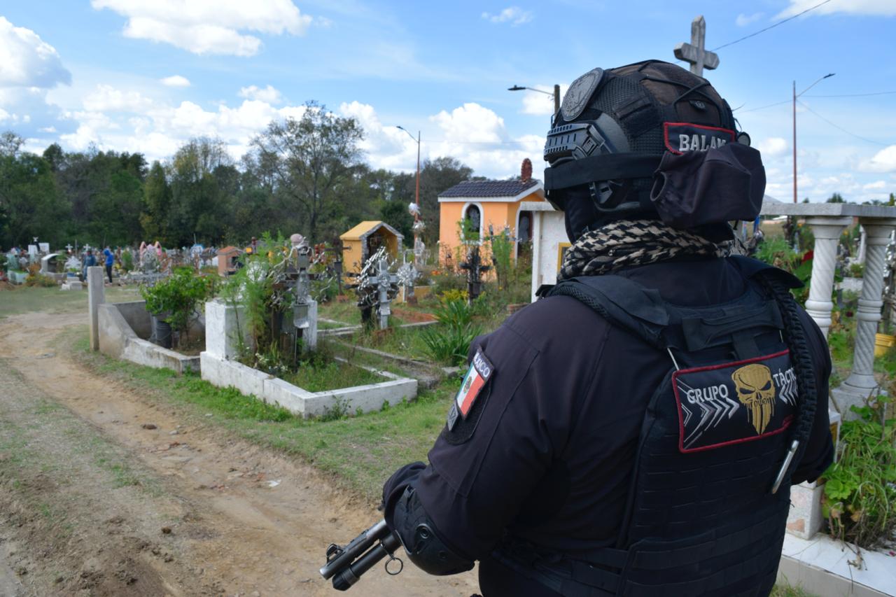 San Pedro Cholula refuerza la seguridad en panteones para vivir un Día de Muertos en paz
