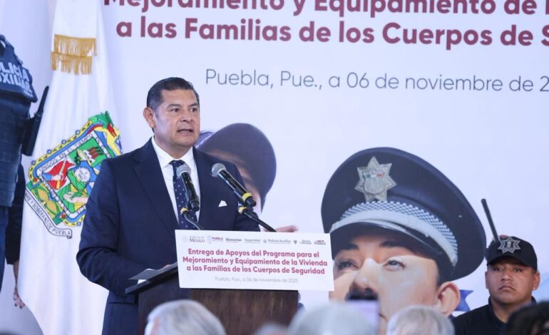 Armenta impulsa programa histórico: más de 110 mdp para mejorar vivienda de policías poblanos