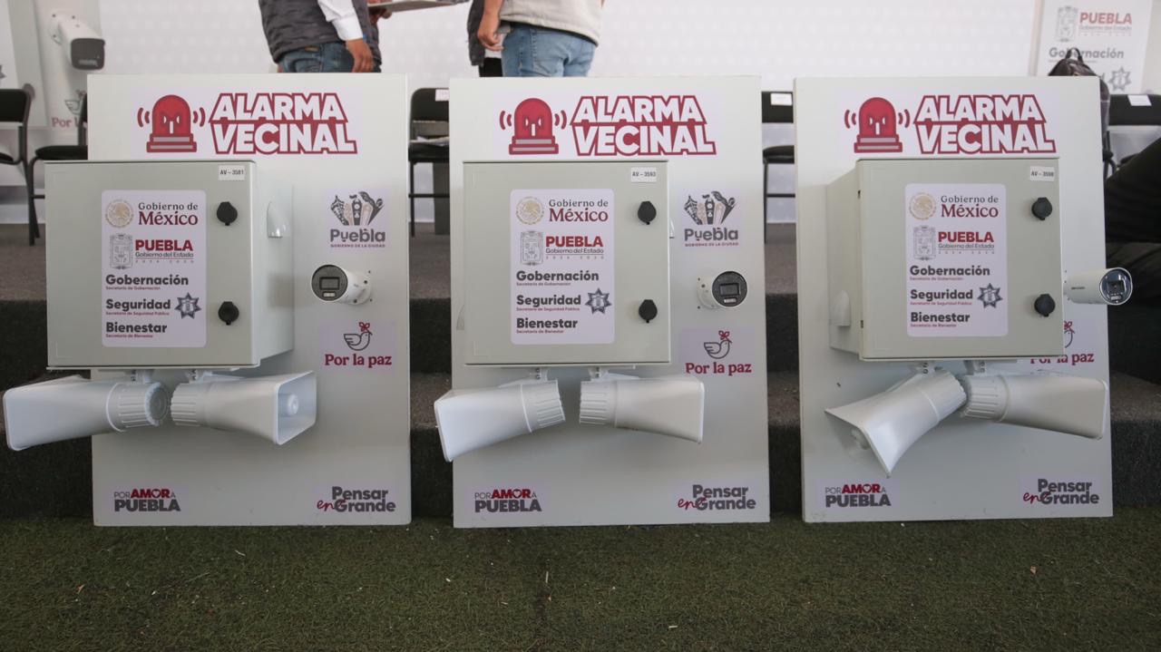 Alarmas y Obra Comunitaria refuerzan la seguridad en Puebla