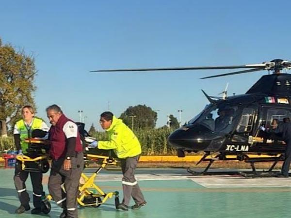 Trasladan en ambulancia aérea a menor con dengue grave para atención especializada