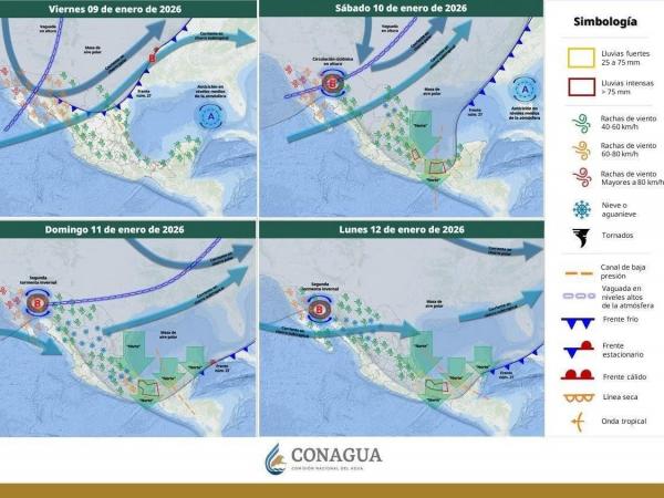 Lluvias intensas y descenso de temperatura activan alertas en Puebla este fin de semana