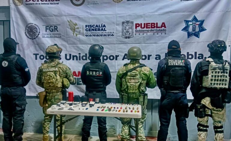 Operativo conjunto en penal de San Pedro Cholula permite decomiso de objetos prohibido