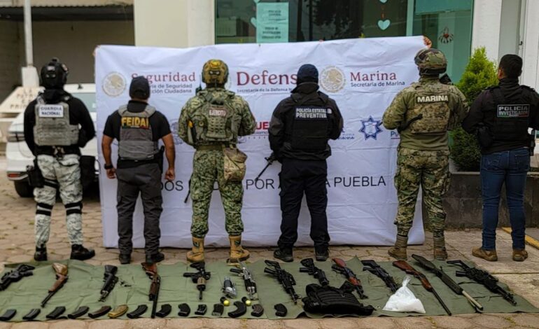 Semana de operativos en Puebla deja 112 detenidos y decomisos relevantes