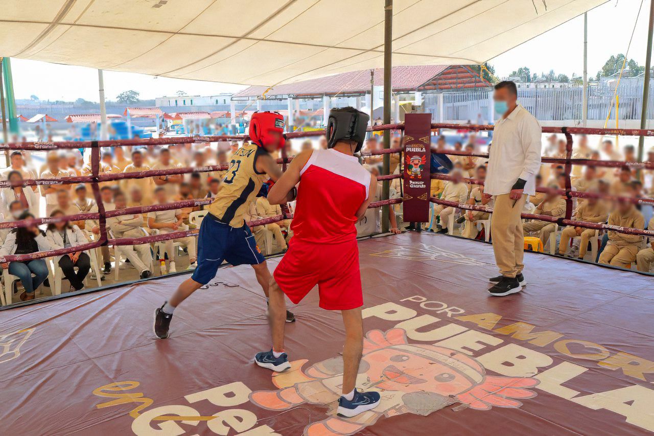 Impulsan reinserción social con torneo de box en penal de Puebla