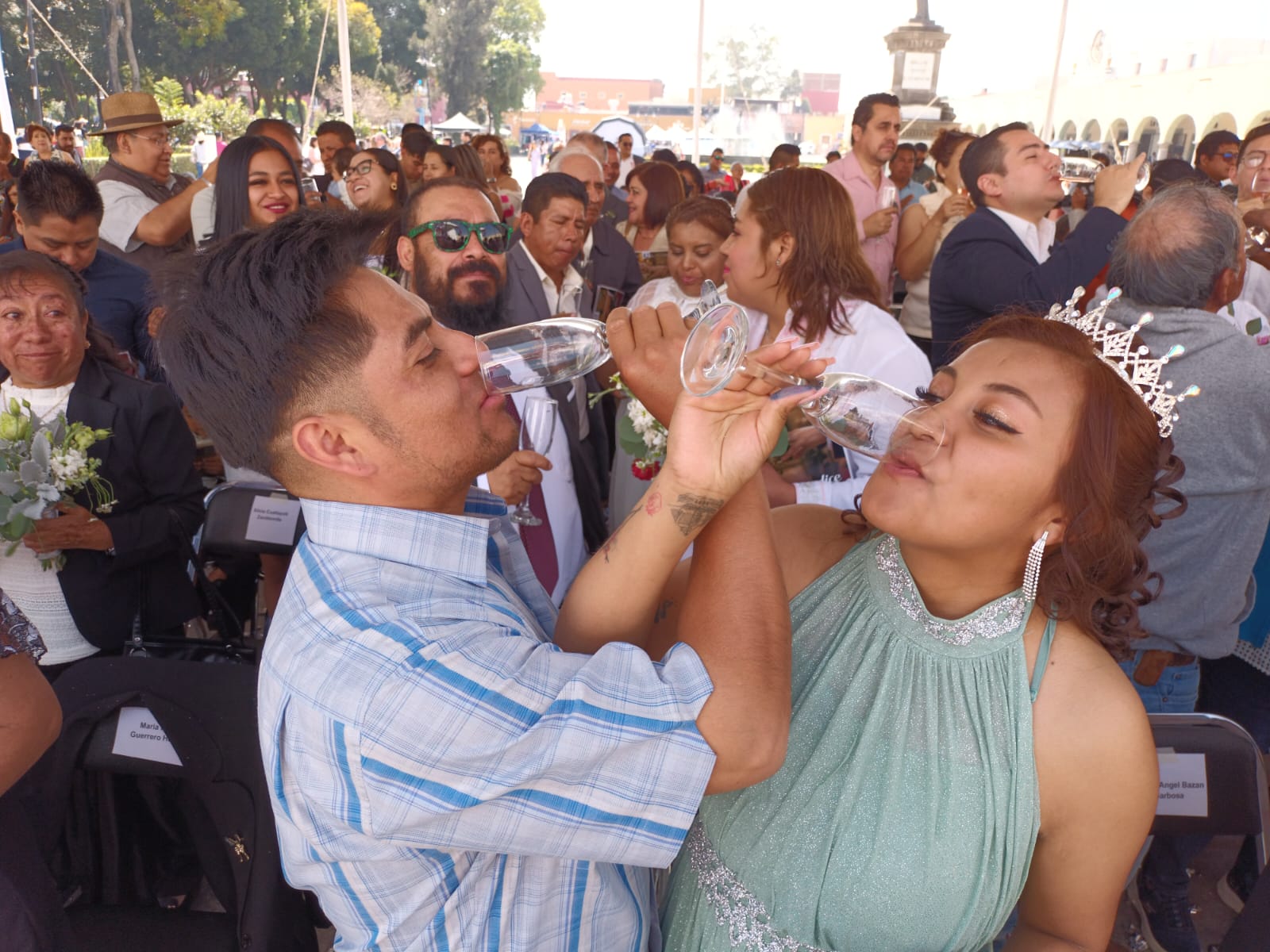 San Pedro Cholula celebra 80 bodas comunitarias en el Día del Amor