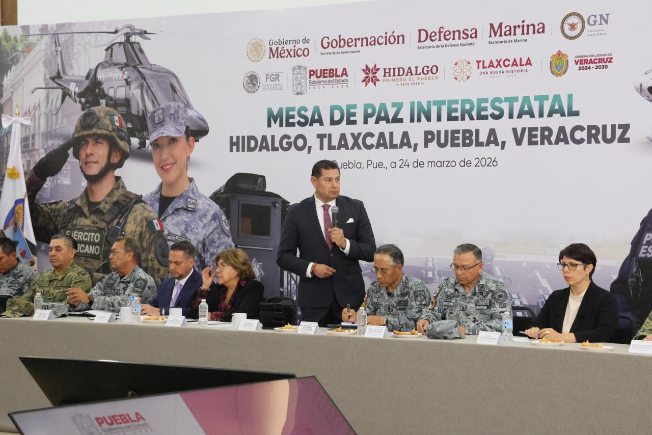 Puebla lidera alianza contra crimen en 4 estados