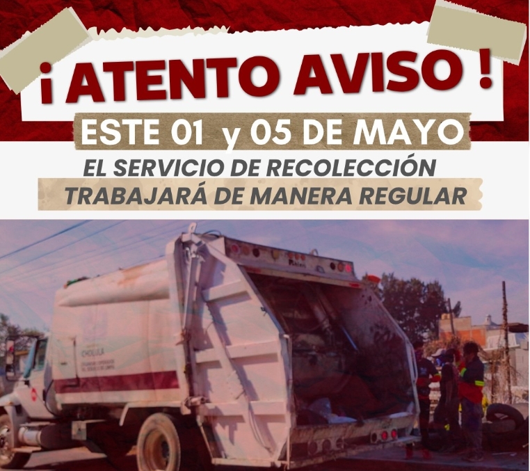 Cholula mantiene limpia en festivos; pausa reciclaje