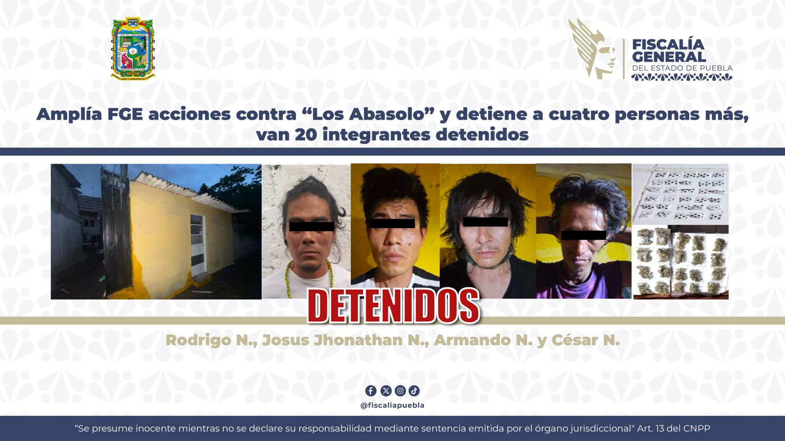 FGE suma 20 detenidos ligados a “Los Abasolo”